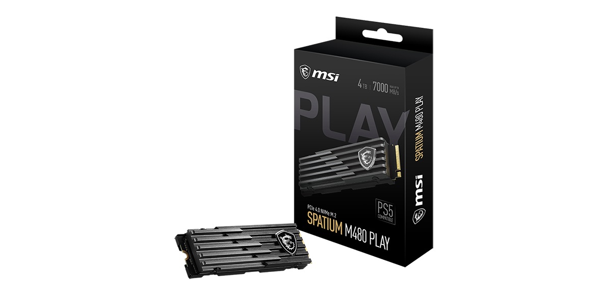 微星推出SPATIUM M480 PCIe 4.0 NVMe M.2 PLAY，适用于PlayStation 5