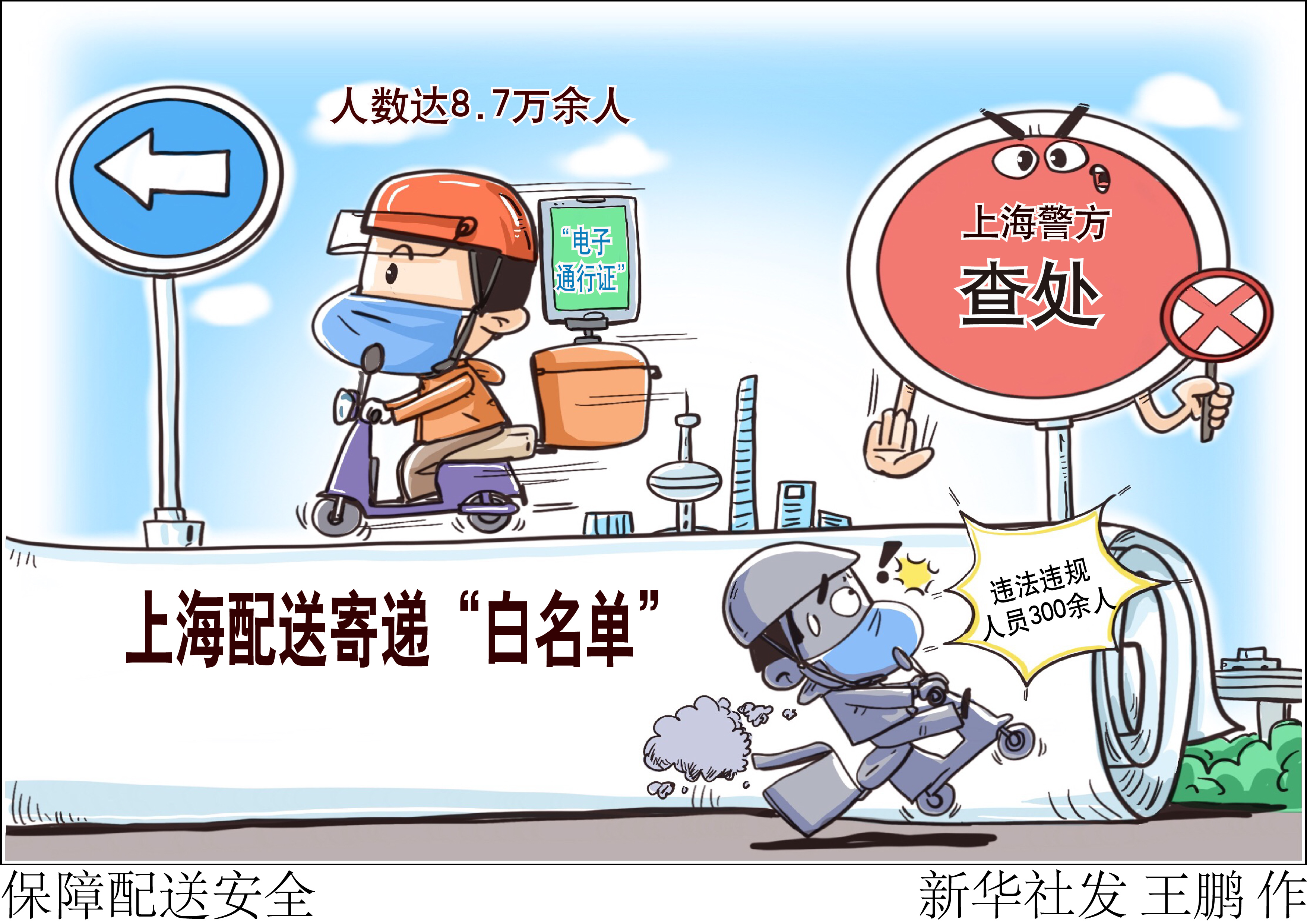 图表漫画聚焦疫情防控保障配送安全