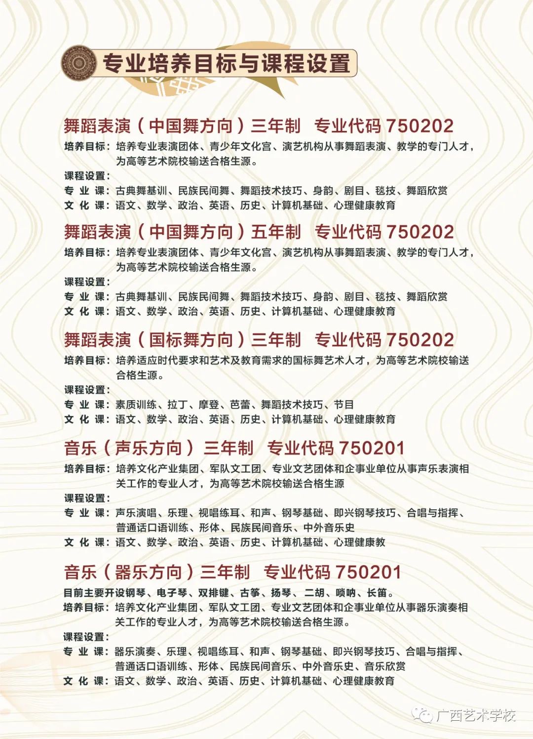 2022年广西艺术学校招生简章