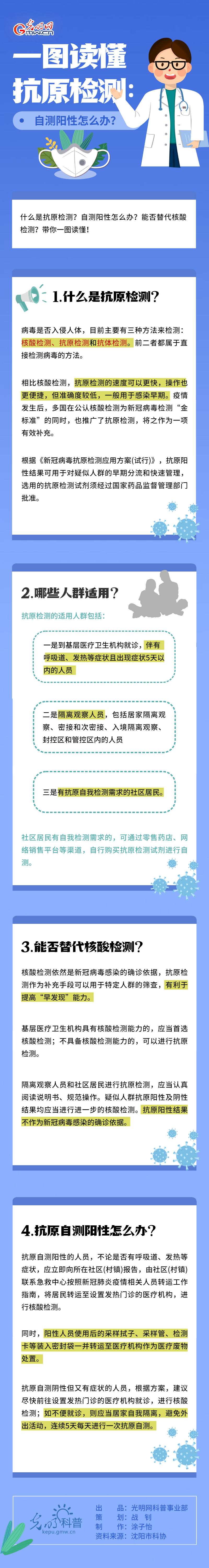 「防疫科普」一圖讀懂抗原檢測：自測陽性怎么辦？