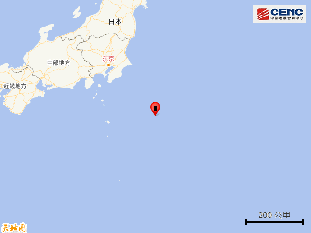 日本本州东岸远海发生5.3级地震，震源深度40千米