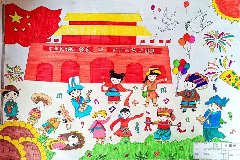 舒兰市第二实验小学儿童画网络展(图7)