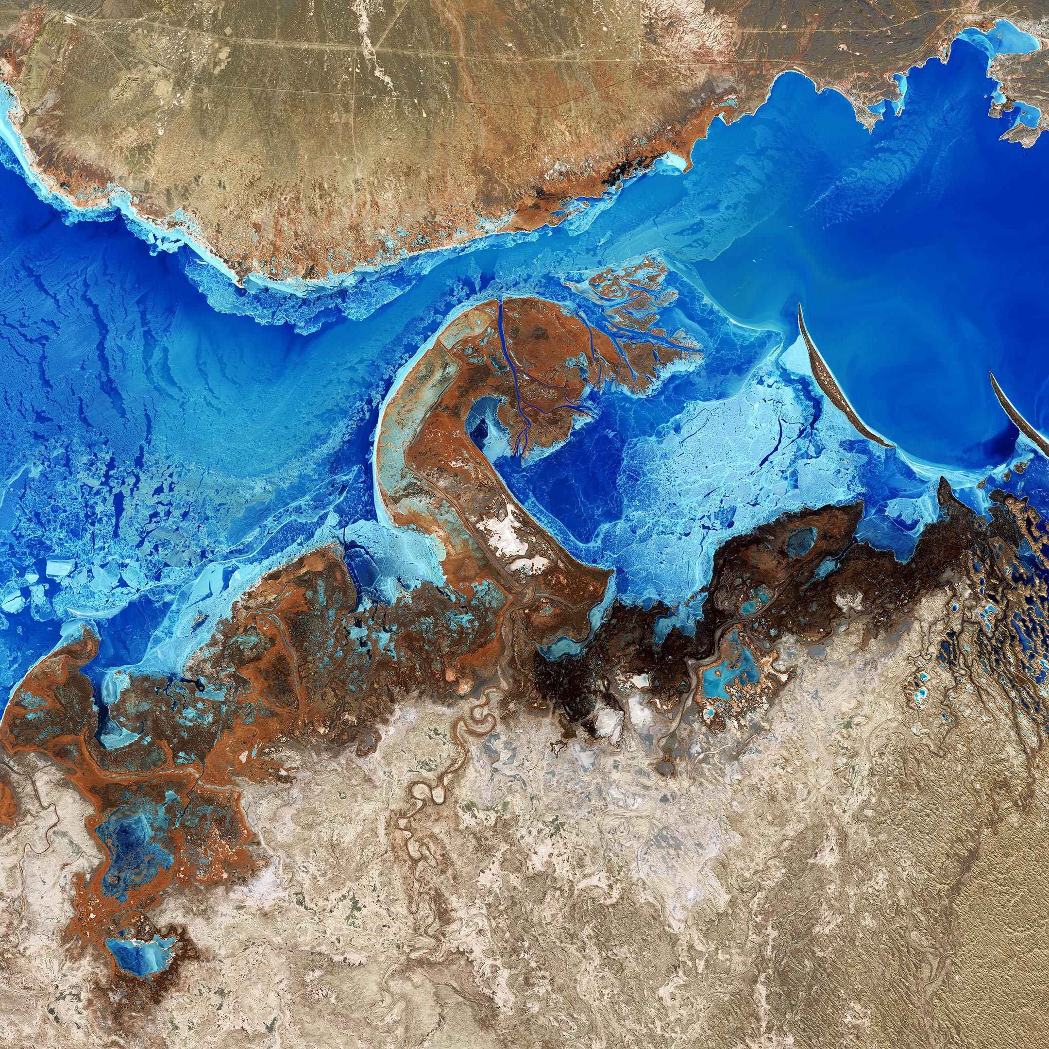 哥白尼哨兵2号《太空探索地球》系列：巴尔喀什湖 - 中亚最大的湖泊