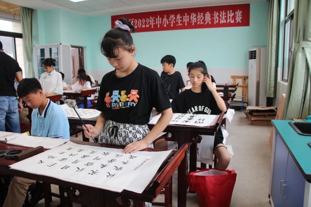 练字加盟排行榜博望区举办中小学生现场书法比赛弘扬中华传统文化