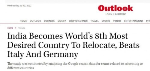 全球最想搬去的国家排行榜出炉 美国没入围