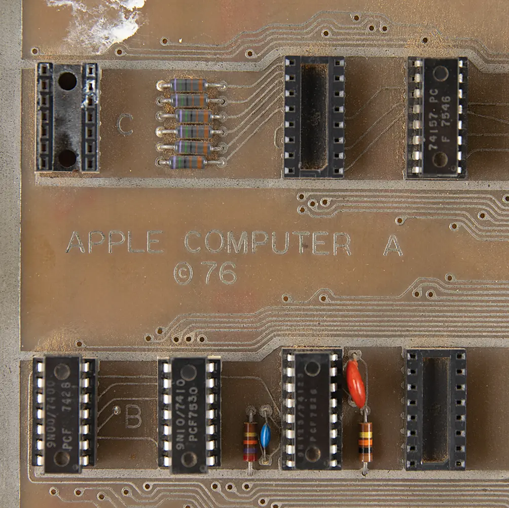 乔布斯的Apple Computer A电路板已开始拍卖 沃兹亲手焊接