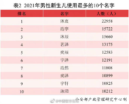 新生儿名字使用最多的字，你家娃中标了吗？
