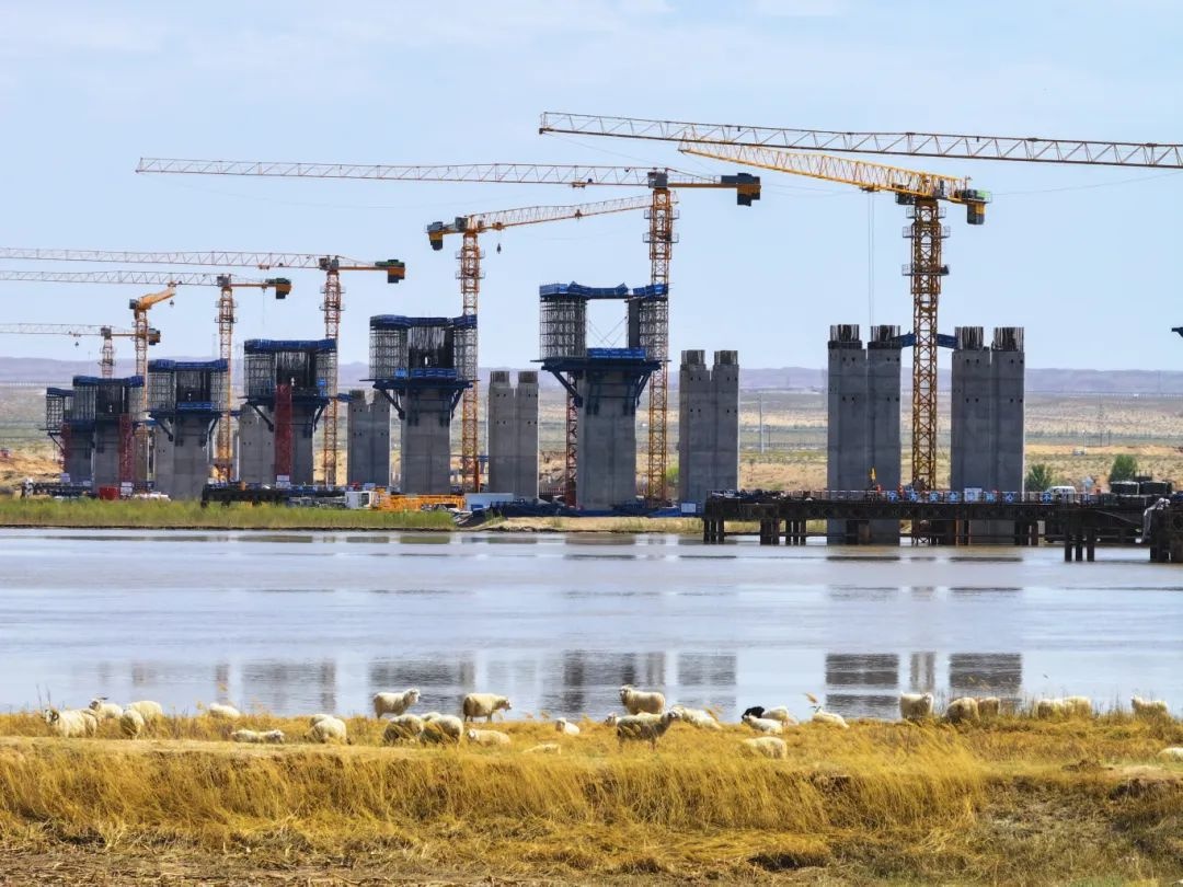 中交二公局磴口黄河大桥项目建设取得重大突破——主桥墩身全面完工转入上部结构施工