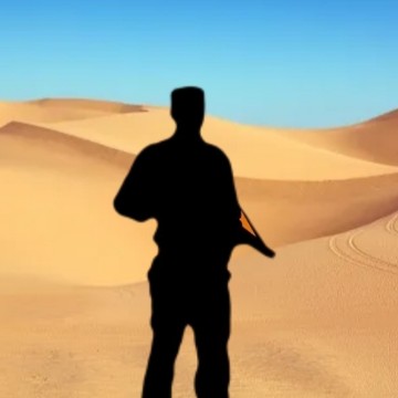 沙海中那一抹迷彩