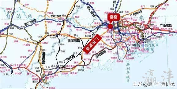 998工程机械交易网官网 广湛铁路正式开工！时速350公里 投资估算998亿