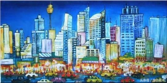 手绘唯美小镇街景油画图片   时光深处的宁静，油画小镇简笔画（手绘法国巴黎街景油画“巴黎归来不看街”“黄山归来不看山”美誉）