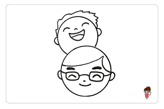 小男孩简笔画，小男孩简笔画帅气（父亲节简笔画）