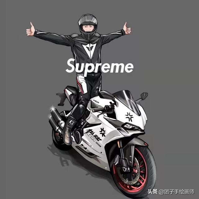 贰迟  酷拽ins风嘻哈男头，微信头像，贰迟  酷拽ins风嘻哈男头（爱玩一组机车）