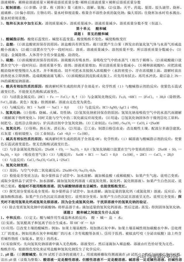 干冰是纯净物吗，寒冷的干冰是纯净物吗（初三化学各单元中考必背知识点总结）