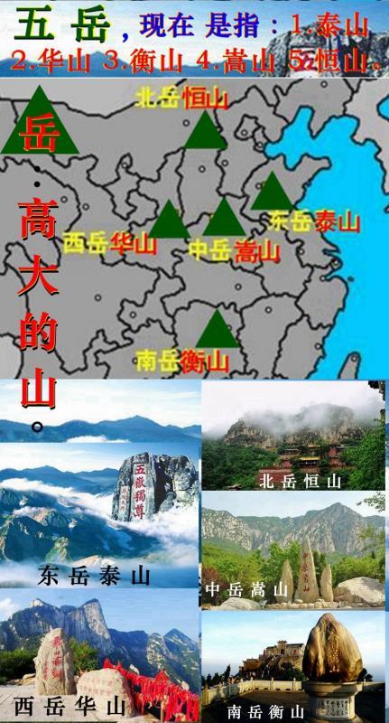 三山五嶽是指什麼地方(