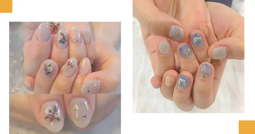 夏天指甲颜色大全图片流行，夏天显白指甲（够仙够清爽最重要是显手白）