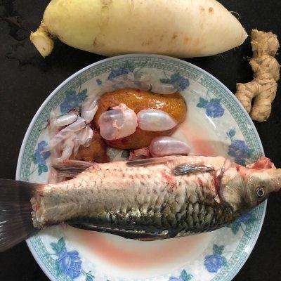 鲫鱼萝卜汤的做法，羊肉鲫鱼萝卜汤的做法（#春季食材大比拼#鲫鱼萝卜汤）