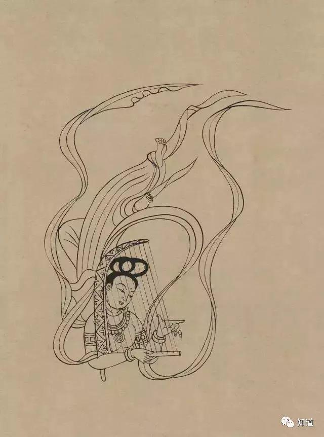 敦煌飞天仙女图,敦煌壁画飞天(敦煌飞天仙女图谱手稿)