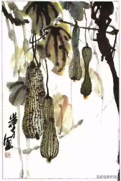 丝瓜喜欢阴还是阳，丝瓜苗喜阳还是阴（一教就会，国画丝瓜的写意画法）