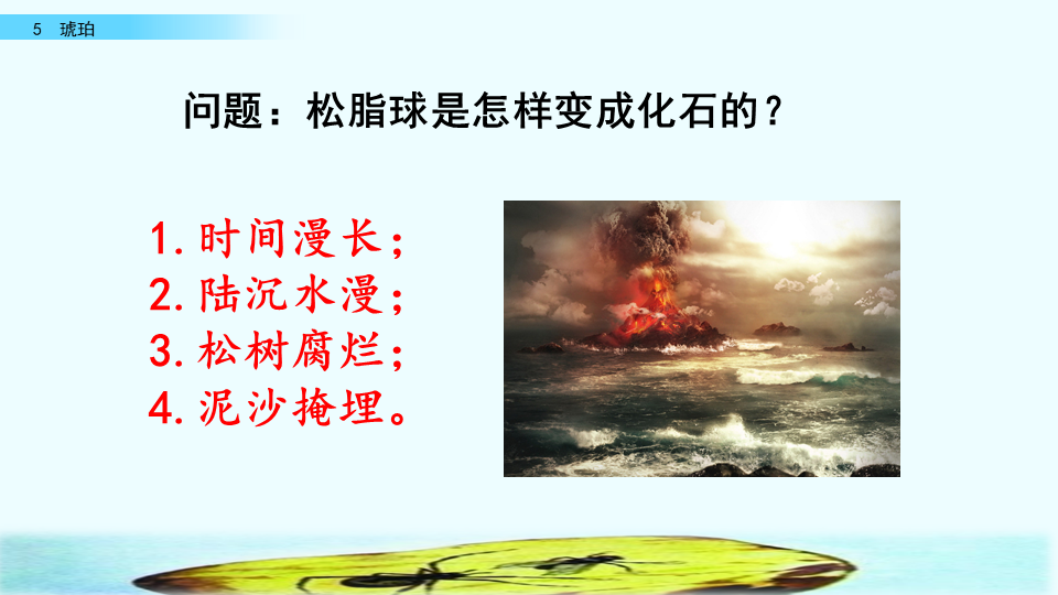 琥珀是怎么形成的四年级下册(四年级语文下册人教版《琥珀》课文讲解、课后习题参考答案)
