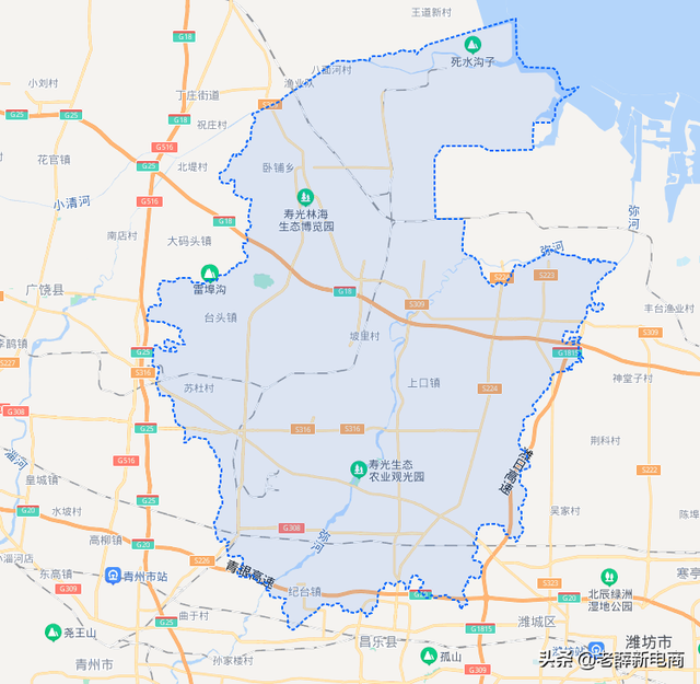 山东寿光在哪里，山东寿光地图（中国经济产业带名城）