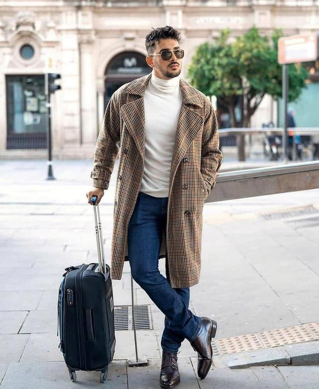 男衣服搭配图片，男衣服搭配图片帅气（一件“大衣”少不了）