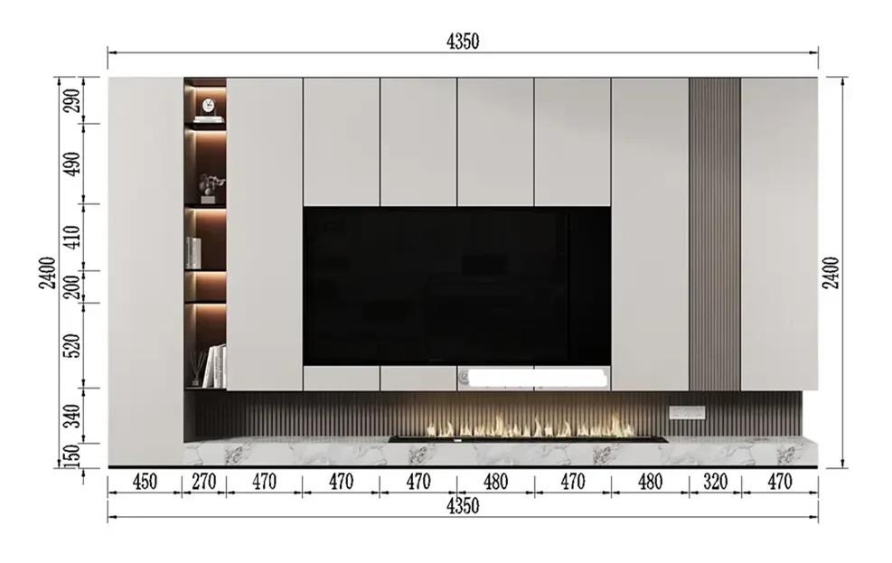 电视墙装修效果图2022新款（附：最新8款电视背景墙效果案例）