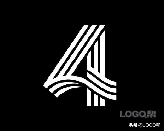 与4有关的logo设计图片