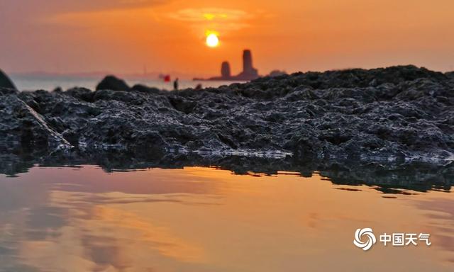 福建平潭石牌洋景区 夕阳晚霞绘就美好画卷